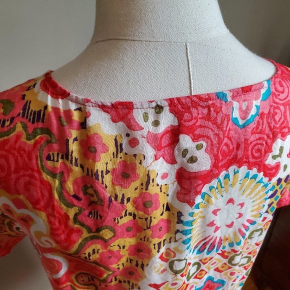 J.Crew Boho Cotton T-Shirt Ribbon, Floral sz 6 - Picture 6 of 11